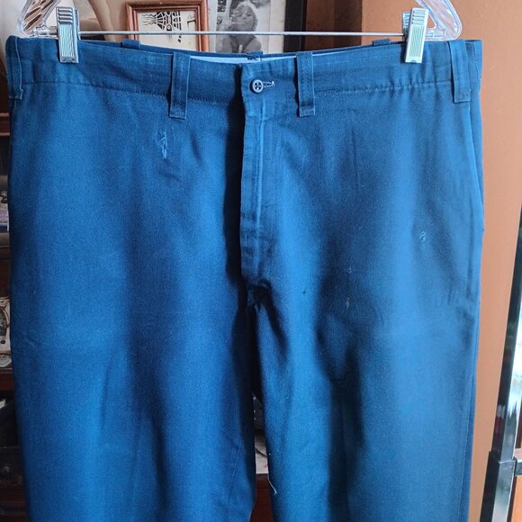 36x32 Stone Cutter 1960's Vintage Blue Work Trousers Pants USA Talon Zipper - Picture 3 of 8